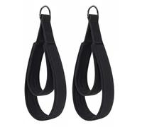 harayaa Pilates Wrist Straps Double Loop Handles Exercise Accessories Non Slip Grip Reformer Attachments Suitable for Fitness Studio Home Gym, Black