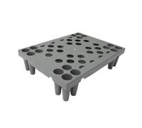 harayaa Plastic Pallets Lightweight Waterproof Floor Pallet Interlocking Nestable Durable Ventilated Grid Storage Pad for Garage Kitchen Supermarket Warehouse Outdoor Yard Garden