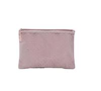 harayaa Polyester Storage Pouch Mesh Organizer Zippered Compartment Portable Textile Travel Bag Multipurpose Utility Suitable for Home Office Travel Digital Storage, Pink, L