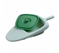 harayaa Portable Bedpan with Lid Fracture Bedpan, Array, Light Green and Dark Green, Upgraded Model, No Seat Cover, No Pressure Ring