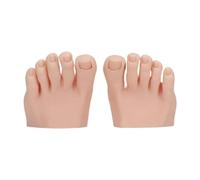 harayaa Practice Fake Foot Model Nail Mannequin Display Professional Art Training Flexible Multifunctional for Nails Tips Silicone, Skin Color