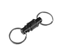 harayaa Quick Release Keychain Quick Pull Apart Keyring Aluminum Alloy Portable Hanger Buckle Removable Keyring for Camping Travel, Black