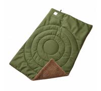 harayaa Quilted Dog Mat with Carry Loop Double-Sided Foldable Fleece Dog Mat Lightweight for Home, Army Green, 70x118 CM