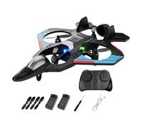 harayaa RC Aircraft Fixed Wing Aircraft with Flash Light Anti Falling Altitude Hold Easy to Fly Outdoor Toy Adults for Beginners, 2 Battery