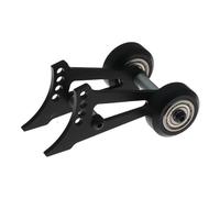 harayaa RC Car Head up Wheel RC Car Parts High Performance Replace Aluminum Alloy Accessory for CW01 Lunch Box Pumpkin, Black, Dual Wheel