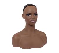 harayaa Realistic Female Mannequin Head with Shoulder,Multifunctional Manikin Head Bust Wig Stand for Necklace Jewelry Wig Display