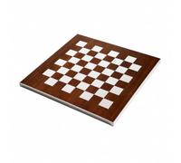harayaa Rectangular Chessboard with Metal Inlays Polished Wooden Chess Board Low-Profile Traditional Chess Board for Study Display, Game Night, Silver