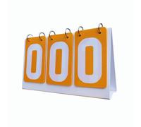 harayaa Scoreboard Flipper Flip Number Score Board Multipurpose 3 digits Table Score Flipper Score Counter for Football Volleyball, yellow