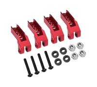 harayaa Shock Absorber Brackets Hydraulic Mount 1:10 RC Car Parts Front and Rear Metal Mounts Shocks Parts for 82056-4, Red