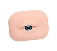 harayaa Silicone Eye Model Resuable for Beginners Eyebrow Training Supplies Beauty Tool Portable Makeup Practice Board Professional, blue right