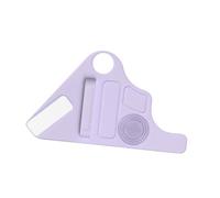 harayaa Silicone Makeup Pad Makeup Brush Cleaning Mat Cosmetic Brush Organizer Rack for Art Supplies, Purple