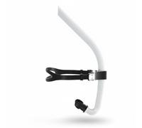 harayaa Silicone Snorkel Swim Training Snorkel Breathing Strap Front Mount Design With Food Grade Silicone And Suitable for pool practice open water triathlon adult coaching, White