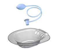 harayaa Sitz Bath Basin for Toilet 2000ml with Flusher Bidet Universal for Toilets Reusable Large Capacity Vaginial Steaming for Most Toilets Women, Grey with Flusher