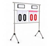 harayaa Sports Scoreboard Manual Scorekeeper Flip Scoreboard Freestanding Counter with PVC Number Cards and Black Framed Top Labels Easy to Read Suitable for Gymnasiums School Leagues Community