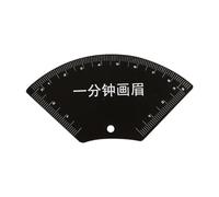 harayaa Stainless Steel Eyebrow Stencil Brows Template Professional Pocket Sized for Beginners Reusable Accessories Shaping Tool, Half Fan Shape