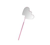harayaa Stainless Steel Eyelash Mirror, Handheld Observation Mirror, Long Professional Eyelash Grafting Auxiliary Tool Lash Tool, pink