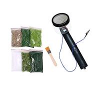 harayaa Static Grass Applicator with 6 Bags Static Grass Hobby Craft Static Flocking Machine Applicator for DIY Scenic Modelling Sand Table Modelling Hand Tool, StyleB