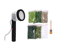 harayaa Static Grass Applicator with 6 Bags Static Grass Hobby Craft Static Flocking Machine Applicator for DIY Scenic Modelling Sand Table Modelling Hand Tool, StyleA