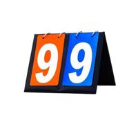 harayaa Synthetic Scoreboard Flip Score Keeper Portable Tabletop Scoreboard Manual Score Waterproof Cards Thickened Frame Foldable Design Suitable for Schools Gyms Tournaments, Leather 2-Digit