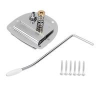harayaa Tremolo Bridge Set Tremolo Assembly Easily Install for Electric Guitar with Whammy Bar, Silver