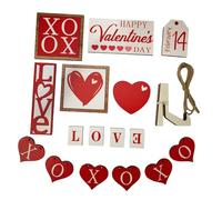 harayaa Valentine's Day Tiered Tray Decor Tiered Tray Decoration Love Heart Letter Plaques