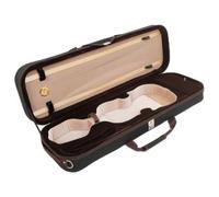 harayaa Violin Storage Case with Built in Hygrometer Stable Neck Strap Hinged Clamshell Bow Storage Accessory Pocket Rigid Oxford Shell Suitable for Music School Lessons Auditions