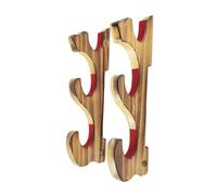 harayaa Wall Mounted Display Hanger Compact Decorative Easy Installation Sword Hook Rack for Samurai Flute Tanto Craft, 3 Tier Padded