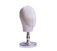 harayaa Wigs Head Hat Display Wigs Holder Mannequin Head for Wigs for Cosmetology Hairdressing Training, beige, silvery short base