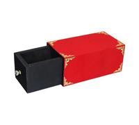harayaa Wooden Drawer Box Trick,Appearing Box Gift Tool Empty Case Pull Container ian Stage Illusions for Adults Kids, Red 28x15x12.5cm