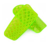 harayaa Youth Soccer Shin Guards With Ergonomic Fit Cushioned Padding Impact Protection Ventilated Design For Children Suitable For Training School Matches Competitive Games, Fluorescent Green, S