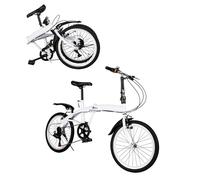 HarBin-Star 20 Inch Adult Folding Bike, 6 Speed, Lightweight Alloy Foldable Bike with Carbon Steel Frame, Double V Brake, Suitable for Roadways, Mountains, Racing