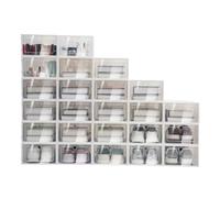 HarBin-Star - 24 pcs Shoe Boxes, Shoe Boxes Clear Stackable with Lids, Shoe Organizer Containers for Women/Men, 13 x 9.1 x 5.5in