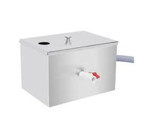 HarBin-Star - Commercial Grease Trap Interceptor, 18-20L Grease Interceptor, Stainless Steel Grease Trap, Under Sink Waste-Water Oil Filter Separator, for Restaurant Kitchen, 35 x 25 x 23cm