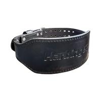 Harbinger 10mm Powerlifting Belt-Stabilizes Core and Supports Lower Back,Extra Thick Leather With Soft Suede Lining Provides Comfort and Support,Ideal For Power Lifters and Bodybuilders,Medium,Black