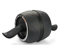 Harbinger Ab Carver Pro Wide Ab Roller-Provides Stability For Core Workouts,Interior Kinetic Engine and Ergonomic Hand Grips for Premium Workout,Includes Foam Kneepad ,One Size,Black