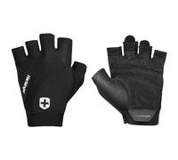 Harbinger FlexFit Weightlifting Gloves-7-Piece Leather Palm, Breathable Mesh, Pull Tabs, Flexible Wrist Cuff-Lightweight Grip & Palm Protection for Gym & Circuit Training, Unisex, Black, Small