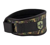 Harbinger Foam Core Weightlifting Belt 4.5"(11.43cm) - Contoured Fit with 9 Foam Support Struts for Back & Core Stability, Steel Roller Buckle, Plush Lining, Unisex, Woodland Camo, X-Large