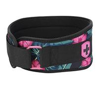 Harbinger Foam Core Weightlifting Belt 4.5"(11.43cm) - Contoured Fit with 9 Foam Support Struts for Back & Core Stability, Steel Roller Buckle, Plush Lining, Unisex, Floral, Large