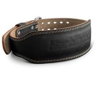 Harbinger Leather Padded Weight Lifting Belt 2" to 4" or 6" Wide - Foam Padded, Tapered Design for Support and Mobility - 4" Medium