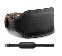 Harbinger Leather Weight Lifting Belt Padded 2-4" or 6" Wide Foam Padding Tapered Design for Support and Mobility - 6" Medium