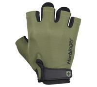 Harbinger Power 2.0 Weightlifting Gloves-Comfortable, Lightweight and Breathable,Adjustable Fit with Hook and Hoop Wrist Enclosure,Perfect For Beginners and Moderate Workouts,Medium,Green
