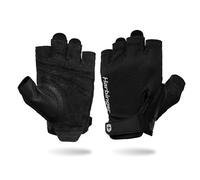 Harbinger Power Gloves 3.0 Men's Durable Weightlifting Gloves with Adjustable Wrist Closure, Breathable Leather Palm, Black, Large