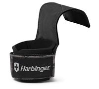 Harbinger Pro Lifting Grips | Premium Lifting Straps | Enhanced Grip & Wrist Support | Polyurethane Non-Slip Material | Left/Right Specific Design- Greyscale, Size Small