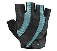 Harbinger Pro Weightlifting Gloves - Enhanced Control | Teal; L; Flexible,Lightweight & Breathable; Supports Firm Grip with Padded Genuine Leather Palm