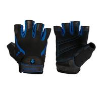 Harbinger Pro Weight Lifting Gloves, Leather Palm Protection, Workout Fitness Gloves, Blue, S
