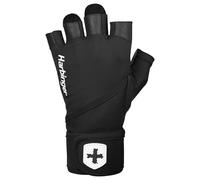 Harbinger Pro Wristwrap 2.0 Weightlifting Gloves, Unisex, Black, Small