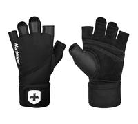 Harbinger Pro Wristwrap 2.0 Weightlifting Gloves, Unisex, Black, X-Large