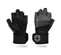 Harbinger Pro Wristwrap Gloves 3.0 - Enhanced Grip, Superior Wrist Support, Breathable Elastic Lycra, Durable Leather Palm, for Women