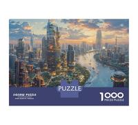Harbor City 1000 Piece Jigsaws Featuring Artistic Design Personalised Jigsaws Futuristic Water City That Are Impossible Hard Difficult Challenging for Home Decor 70x50cm/1000pcs