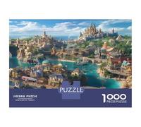 Harbor City 1000pc Jigsaw with Perfect Snap Fit Colourful Jigsaws Fairy Water Town for An After-school Puzzle Activity for Children And Parents 70x50cm/1000pcs